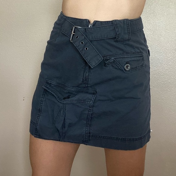 Free People Dresses & Skirts - Free People Erika Utility belted Black Cargo Skirt